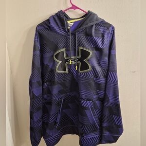 Under Armour Black and Blue Patterned Hoodie